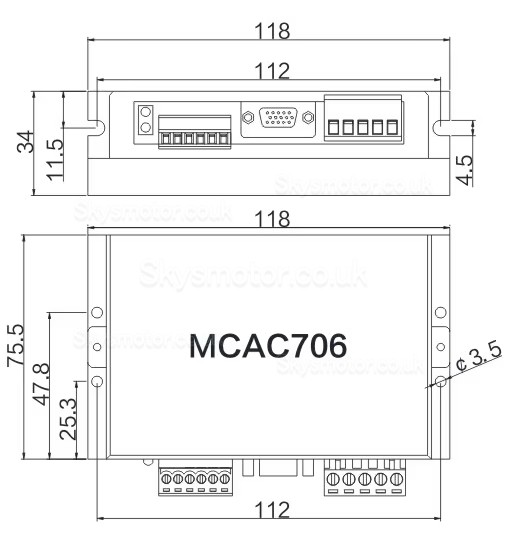 180W 36V Brushless DC Servo Motor & Driver Kit 57JSF1830P+MACA706 0.6N.m 3400RPM Φ57mm for Inkjet Printers